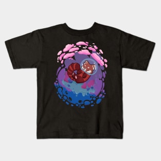 Red Panda Astronaut Kawaii Space Fantasy Planet Kids T-Shirt